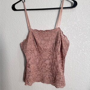 Hanky Panky Nude Lace Camisole Women’s M Y2K